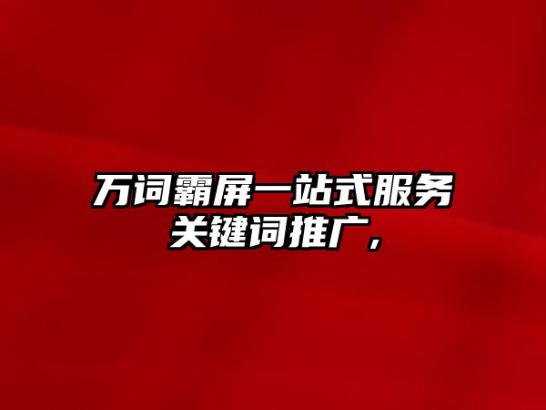 萬(wàn)詞霸屏一站式服務(wù)關(guān)鍵詞推廣,
